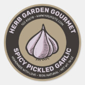 Etiket knoflookbolletje (Voorkant)