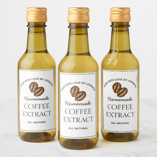 Etiket koffie-extract (Flessen)