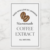 Etiket koffie-extract (Enkel label)