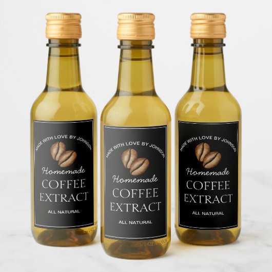 Etiket koffie-extract (Flessen)