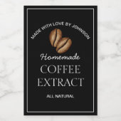 Etiket koffie-extract (Enkel label)