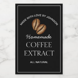 Etiket koffie-extract