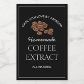 Etiket koffie-extract (Enkel label)