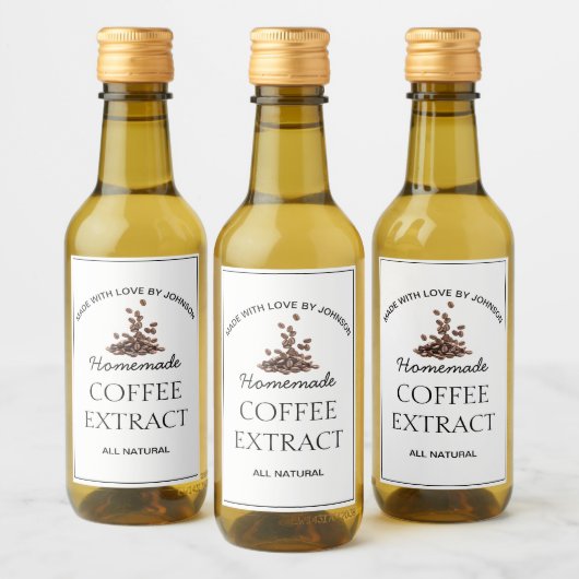 Etiket koffie-extract (Flessen)