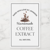 Etiket koffie-extract (Enkel label)