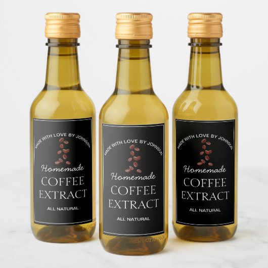 Etiket koffie-extract (Flessen)