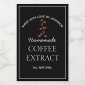 Etiket koffie-extract (Enkel label)