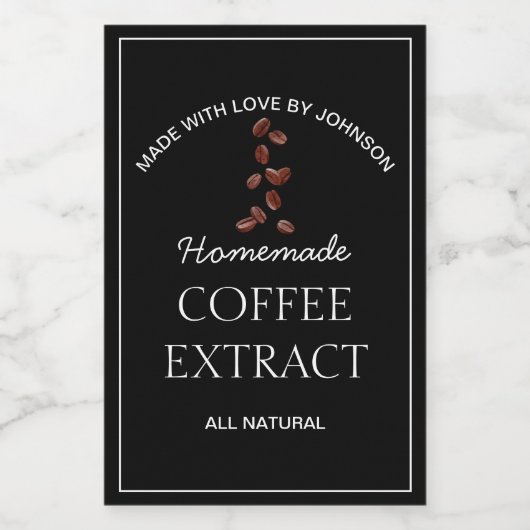 Etiket koffie-extract (Enkel label)