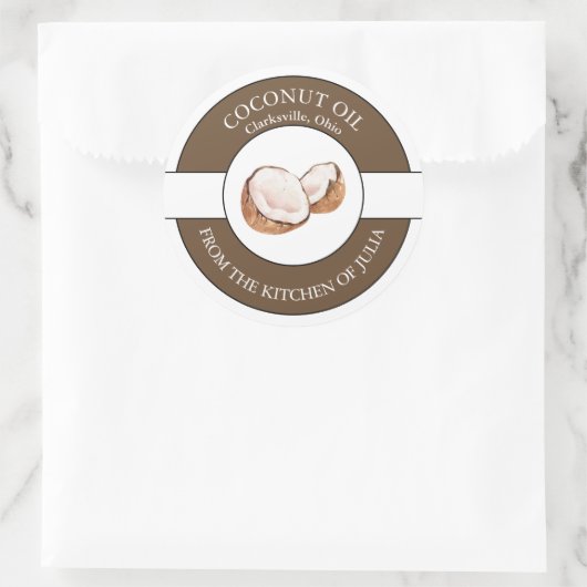 Etiket kokosolie (Tas)