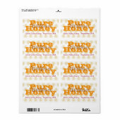 Etiket koningin Bee Wildflower Honey Jar Label (Full Sheet)