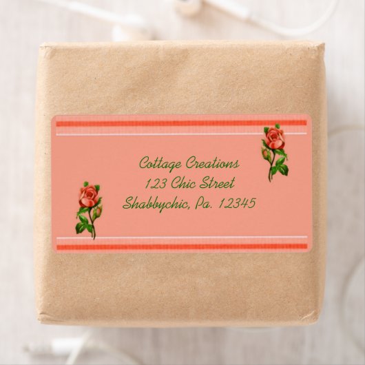 Etiket koraal Roos (Insitu)