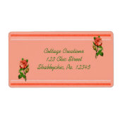 Etiket koraal Roos (Voorkant)