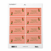 Etiket koraal Roos (Full Sheet)