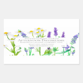 Etiket kruidenthee met lavendel kamille