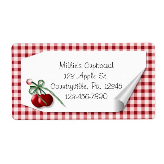 Etiket Label kersen (Voorkant)