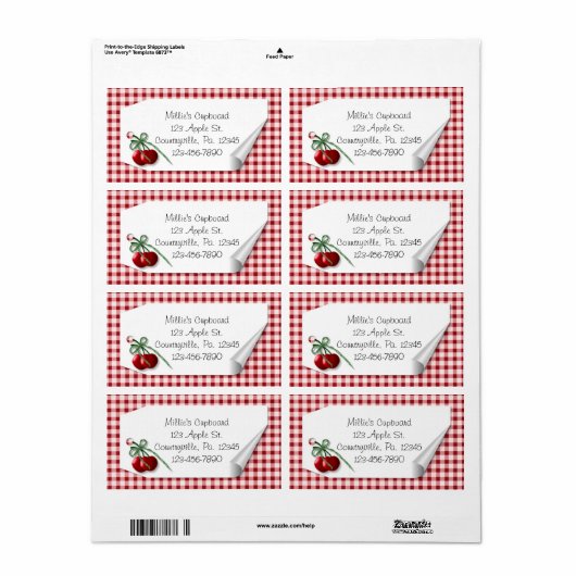 Etiket Label kersen (Full Sheet)