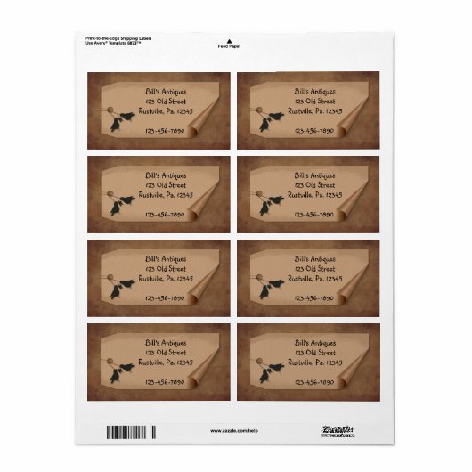 Etiket Label Krokoen (Full Sheet)