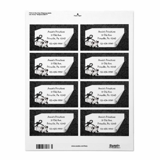 Etiket Label-vellen (Full Sheet)