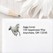 Etiket leopard Appaloosa Horse (Insitu)