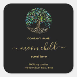 Etiket levensboom Verticale strik