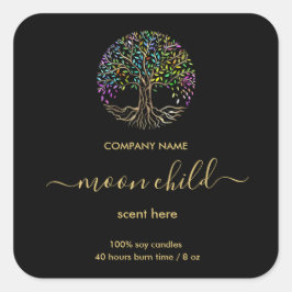 Etiket levensboom Verticale strik