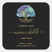 Etiket levensboom Verticale strik (Voorkant)