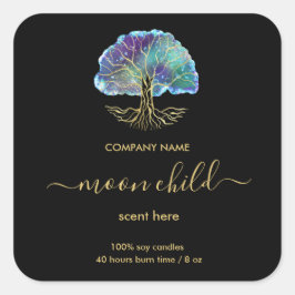 Etiket levensboom Verticale strik