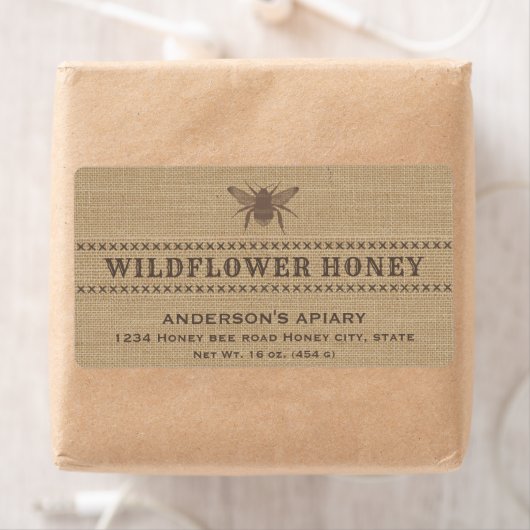 Etiket linnen bijenhoningpot (Insitu)