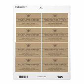 Etiket  linnen bijenhoningpot (Full Sheet)