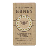 Etiket linnen bijenhoningpot (Voorkant)