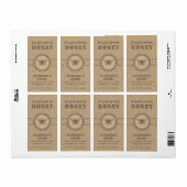 Etiket  linnen bijenhoningpot (Full Sheet)