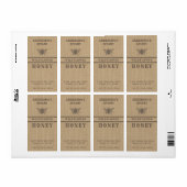 Etiket  linnen honingbijen (Full Sheet)