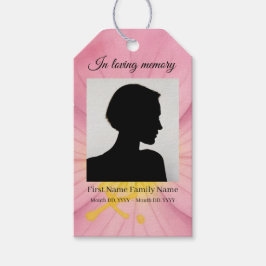 Etiket lint voor avondprimula rouwdienst cadeaulabel