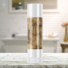 Etiket  lip balm tube geweven gouden folie