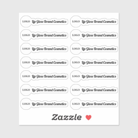 Etiket Lip Gloss Tube Logo wissen Sticker (Vel)