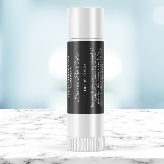 Etiket  lippenbalkbuis - zwart