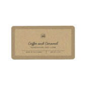 Etiket Logo grijs script lijnen Kraft (Voorkant)