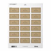 Etiket Logo grijs script lijnen Kraft (Full Sheet)