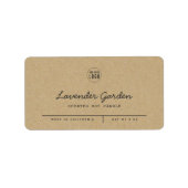 Etiket Logo grijs script lijnen Kraft (Voorkant)