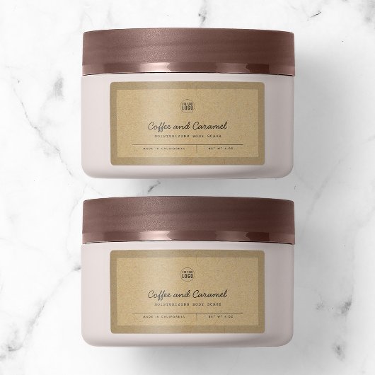 Etiket Logo grijs script lijnen Kraft