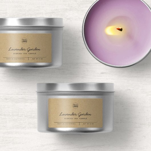 Etiket Logo grijs script lijnen Kraft