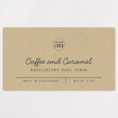 Etiket Logo grijs script lijnen Kraft Labels (Design 1)