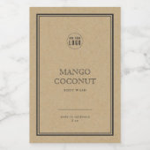 Etiket Logo Klassieke grijze rand Kraft (Enkel label)