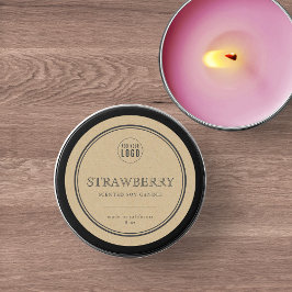 Etiket Logo Klassieke grijze rand Kraft