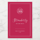 Etiket Logo witte rand bewerkbare kleur (Enkel label)