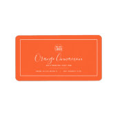 Etiket Logo witte rand bewerkbare kleur (Voorkant)