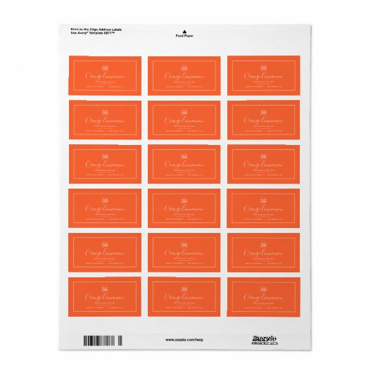 Etiket Logo witte rand bewerkbare kleur (Full Sheet)