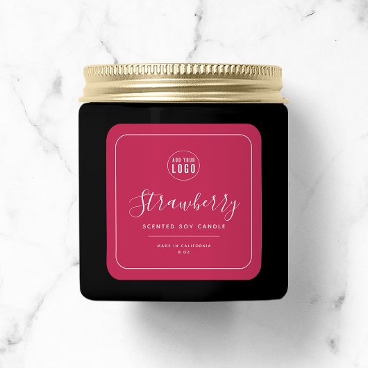 Etiket Logo witte rand bewerkbare kleur