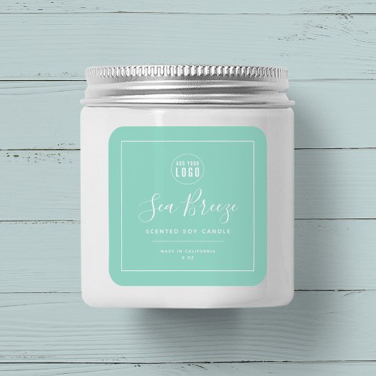 Etiket Logo witte rand bewerkbare kleur