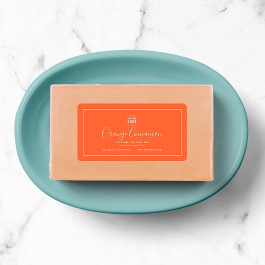 Etiket Logo witte rand bewerkbare kleur